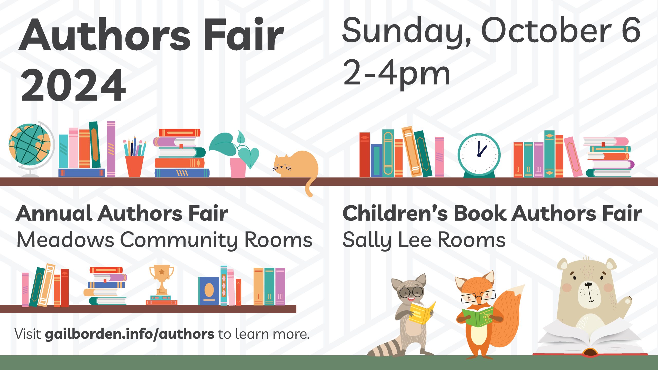October 6, 2024: Gail Borden Library Annual Author Fair