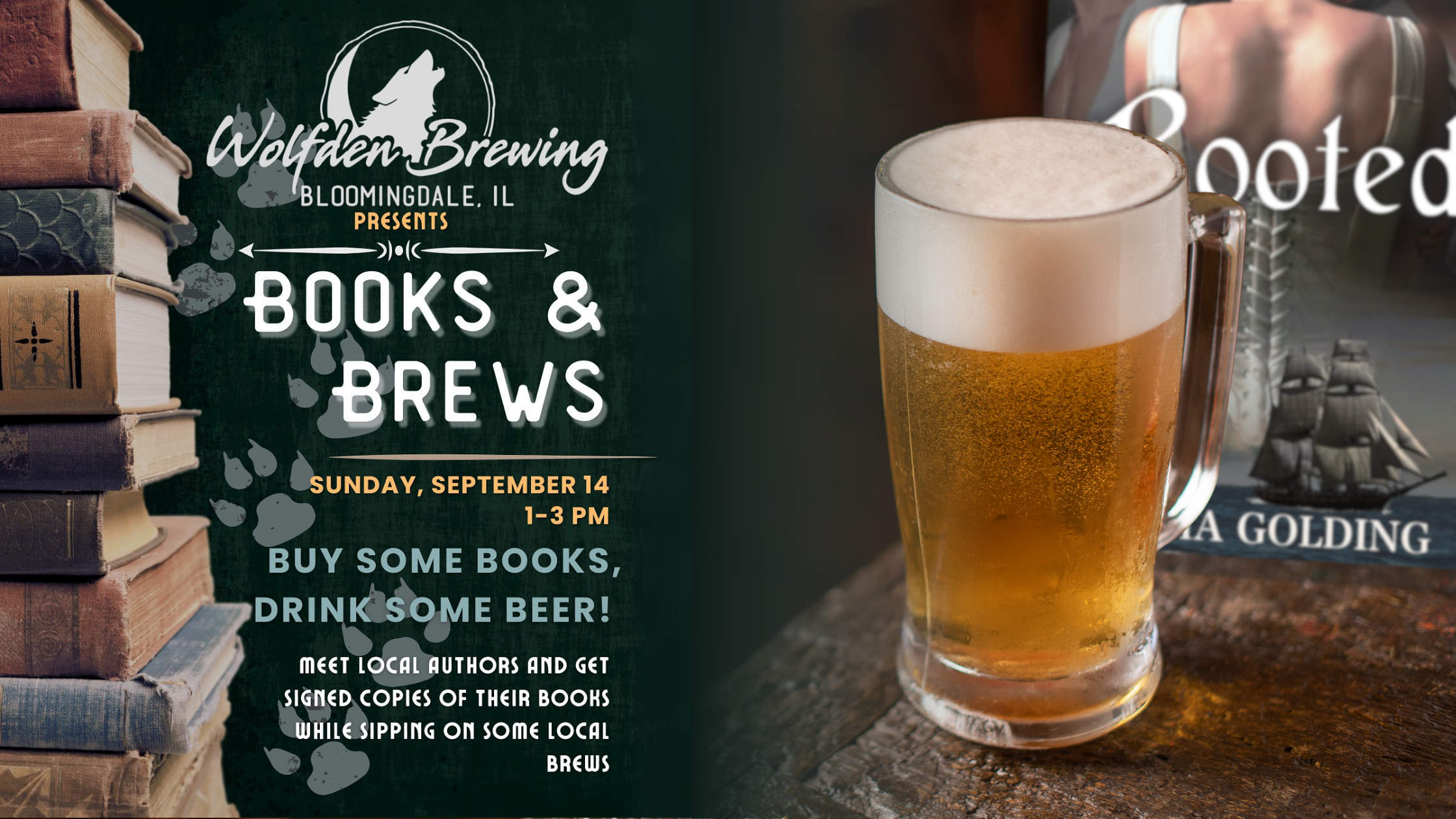 September 15, 2025: Books & Brews at Wolfden Brewing